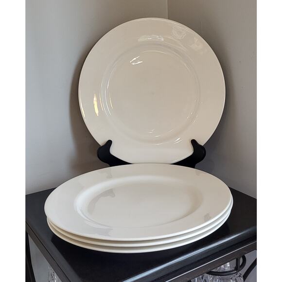 Pier 1 White New Essentials Classic Rimmed Dinner Plates (Set of 4) - Picture 3 of 8
